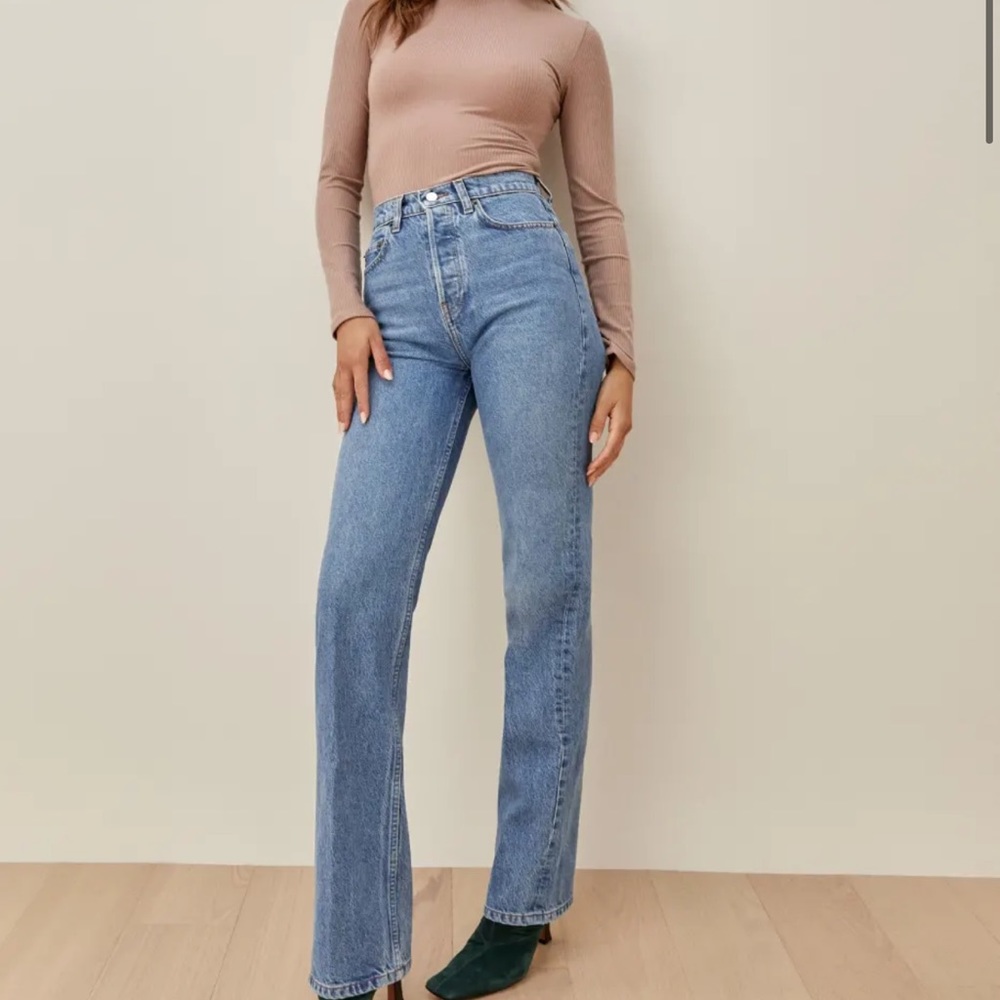 Reformation Cynthia High Rise Straight Long Jean